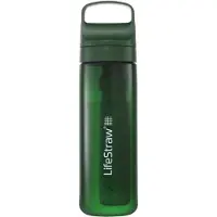 LifeStraw Go Terrace Green GO-650ML-TERGRN BPA-Free Plastic, botella de agua con filtro de 2 fases, 650 ml