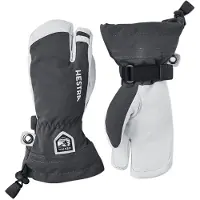 Hestra - Kid's Army Leather Heli Ski 3 Finger - Guantes size 3, gris