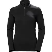 Helly Hansen para mujer. 49377 Camiseta térmica media cremallera Lifa Merino Midweight negro (S), Deportivo, Lana, Manga larga,