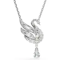 Swarovski Cadena 'Swan' plata / transparente