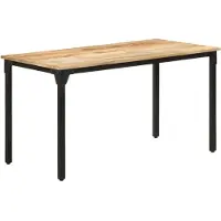 Syfax Mesa de comedor madera de mango rugosa 140x70x76 cm