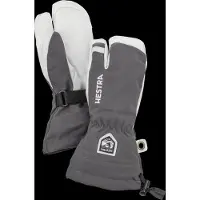 Hestra - Kid's Army Leather Heli Ski 3 Finger - Guantes size 4, gris