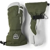 Hestra - Army Leather Heli Ski 3 Finger - Guantes size 7, oliva