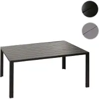 Mendler Mesa Alu-Esstisch HWC-N40, mesa tipo bistró, mesa de jardín, mesa de balcón, resistente a la intemperie, 140x80 cm, color antracita