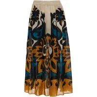 Devotion Twins Happiness Long Skirt Blue-camel Talla: S | Faldas Maxi Outlet | Mujer | Azul