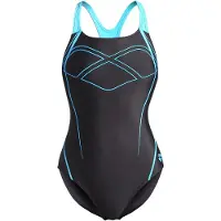 Arena Traje de baño 'Graphic Pro Back' aqua / negro