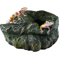 Zoo med RC-30 Refugio para Reptiles y Anfibios 3 en 1, cueva para reptiles y anfibios, tamaño S/M