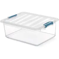 Big Buy Cooking Caja multiusos Domopak Living Katla, 39 x 29 x 15,5 cm, transparente, polipropileno, 12 litros