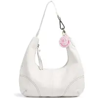 Fredsbruder Take A Smile Bolsa de hombro Piel natural 33 cm blanco