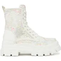 Buffalo Botines con cordones 'Aspha Rld' azul claro / amarillo claro / rosa / blanco