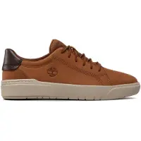 Timberland para hombre. TB0A5S9CF131 Zapatillas de piel de caña baja con cordones Seneca Bay marrón (47.5), Plano, Casual, Sostenible, Timbe