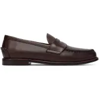 Ralph Lauren para hombre. 803978015001 Mocasines penny Alston de piel bruñida marrón (46), Plano, Ninguno, Casual, Clásico, Polo Ralph