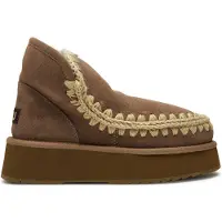 Mou para mujer. MU.FW681000A Botines de piel Mini Eskimo Platform marrón (40), 8 a 10cm, Ninguno, Casual, Gris, Taupe, outlet 2026.