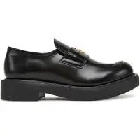 Moschino City Love Abrasive Calfskin Loafers Black Talla: 38 | Mocasines Outlet | Mujer | Negro