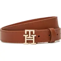 Tommy Hilfiger Cinturón 'TH Monogram Plaque Buckle' cognac