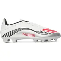 Adidas adidasBota F50 Messi Club para césped natural seco / multisuperficie 46 Cloud White / Lucid Red / Silver Metallic Unisex