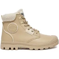 Palladium Botines con cordones 'PAMPA' kitt / beige oscuro / negro