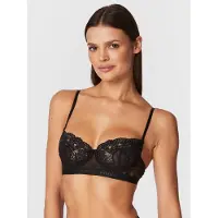 Pinko Regan Reggiseno Pizzo Indemagliato Jacquard C/logo Black Talla: XS | Brasieres Outlet | Mujer | Negro