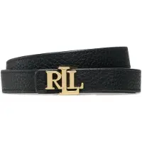 Ralph Lauren para mujer. 412912038001 Cinturón reversible de piel con logotipo negro (L), Marrón, Casual, outlet