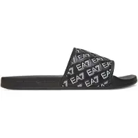EA7 unisex. 7X000109_AF15125 Chanclas All Over Logo negro (46), Plano, Ninguno, Casual, Beachwear, outlet 2026.