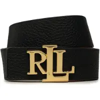 Ralph Lauren para mujer. 412912040001 Cinturón ancho reversible de piel negro, marrón (L), Casual, outlet 2026.