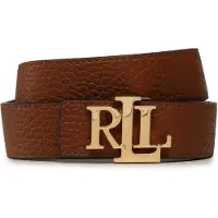 Ralph Lauren para mujer. 412912039002 Cinturón reversible de piel marrón (M), Casual, outlet 2026.