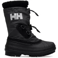 Helly Hansen unisex para niños. 11646 Botas Varanger Insulated negro (23), Plano, Cordones, Casual, Outdoor, Poliéster reciclado, moda infan