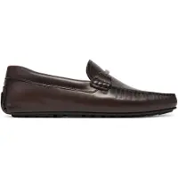 BOSS para hombre. 50548100 Mocasines de piel Noel Mocc marrón (42), Plano, Ninguno, Casual, Clásico, outlet 2026.