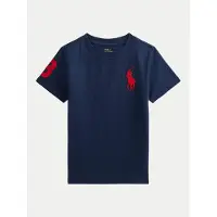 Ralph Lauren para niño. 322832907039 Camiseta Big Pony de punto de algodón marino (1.5años= 88/93), Casual, Manga corta, moda infantil,