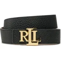 Ralph Lauren para mujer. 412912039001 Cinturón reversible de piel granulada negro (XS), Marrón, Casual, outlet 20