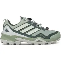 Adidas - Zapatillas de senderismo Mujer - Terrex Skychaser GTX W Silver Green/Linen Green/Legend Ivy para Mujer - Talla 5 UK - Gris