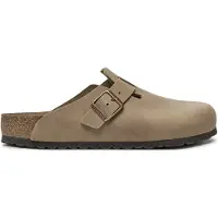 Birkenstock para mujer. 1018147 Zuecos de Piel Boston (Ajuste Regular) marrón (42), Plano, Ninguno, Casual, outlet 2026.