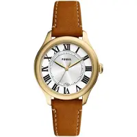 Fossil Reloj analógico 'Gilmore' marrón / oro
