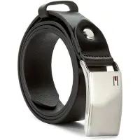 Tommy Hilfiger Cinturón 'Plaque' negro / plata