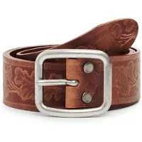 Desigual , Cinturón hojas, Cow Leather, MarróN, 90