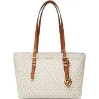 Michael Kors para mujer. 30T5GQNT2B Bolso Tote monograma beige (OSFA), Casual, PVC, outlet 2026.