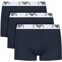 Emporio Armani para hombre. EM000259_AF14131 Set 3 Bóxers Logo EA marino (XL), Homewear, Algodón, outlet 2026.