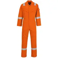 Portwest Mono ignífugo y antiestático de 350 gramos - Talla 5XL - Corte largo - Color naranja -