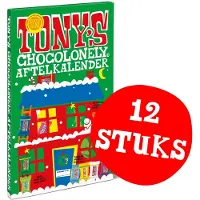 Tony's Chocolonely - Calendario de Adviento de chocolate, tamaño pequeño | Caja de 255 gramos | 12 unidades