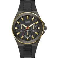GUESS Reloj analógico 'Dashboard' oro / gris plateado / negro
