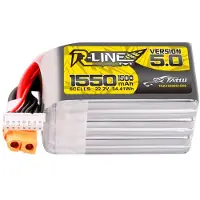 Gens ace Batería De Dron Lipo Tattu R-line Version 5.0 1550mah 22.2v 150c 6s With Xt60 Connector