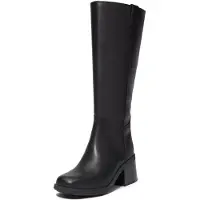 Timberland para mujer. TB0A43M8W021 Botas altas Bellevaux de piel negro (41.5 W), Plano, Cremallera, Casual, outlet 2026.
