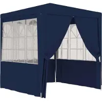 Syfax Carpa profesional para fiestas con paredes azul 90 g/m² 2x2 m