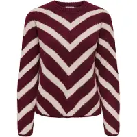 ONLY Jersey 'ONLELIZA' crema / rojo vino