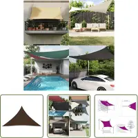 The Living Store Tienda Living, toldo triangular de tela Oxford, 5x5x6 metros, color marrón