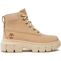 Timberland Greyfield Mid Lace Up Boot Light Beige Nubuck Talla: 38.5 | Botas Outlet | Mujer | Marrón