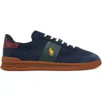 Ralph Lauren Ftw para hombre. 809954903002 Zapatillas Heritage Aera de ante marino (44), Piel, Plano, Cordones, Casual, o
