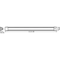Osram Lámpara colgante LED OFFICE LINE, longitud 112 cm, blanca, interruptor