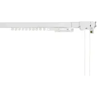 Cintacor Riel para cortinas Cintacor, extensible, reforzada, color blanco, de 70 a 120 cm