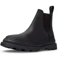Camper para hombre. K300534-001 Botines de Piel Brutus negro (44), Plano, Ninguno, Casual, outlet 2026.